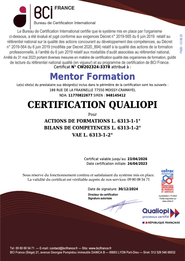 Certificat Certificat